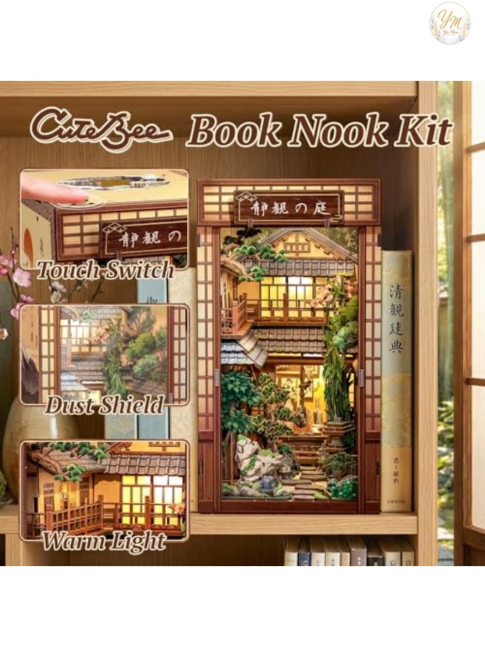 DIY Miniature House Book Nook Kit Japanese 3D Wooden Puzzle with LED Lights - Picture 2 of 5